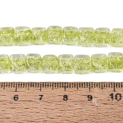 Foil Glass Beads FOIL-Q002-04G-1