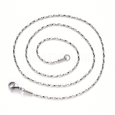 Non-Tarnish 304 Stainless Steel Boston Link Chain Necklace NJEW-S420-006C-P-1