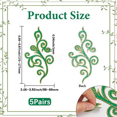 Flower Computerized Embroidery Cloth Iron on/Sew on Patches PATC-WH20017-13A-1