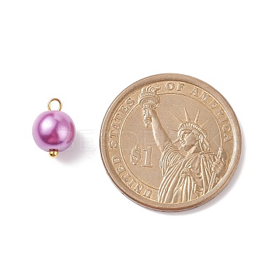 Glass Pearl Pendants PALLOY-JF01880-02-1