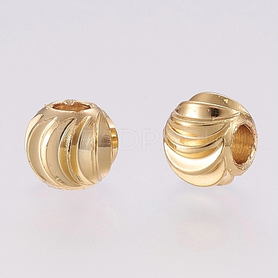 Brass Spacer Beads X-KK-G312-01G-5mm-G-1