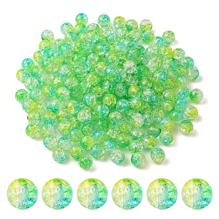 50G Transparent Crackle Acrylic Beads CACR-YW0001-01E-1