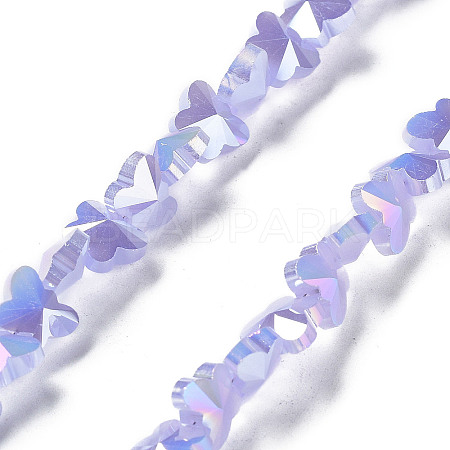Electroplate Butterfly Glass Beads Strands EGLA-A036-10A-AB01-1