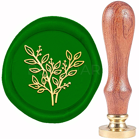 Brass Wax Seal Stamp AJEW-WH0337-012-1