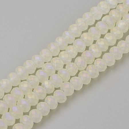 Electroplate Glass Beads Strands X-EGLA-S141-8mm-03H-1