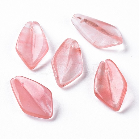 Cherry Quartz Glass Pendants G-F697-B05-1