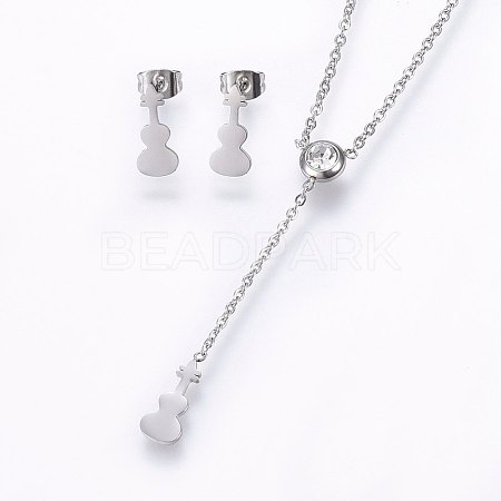304 Stainless Steel Jewelry Sets SJEW-H137-06P-1