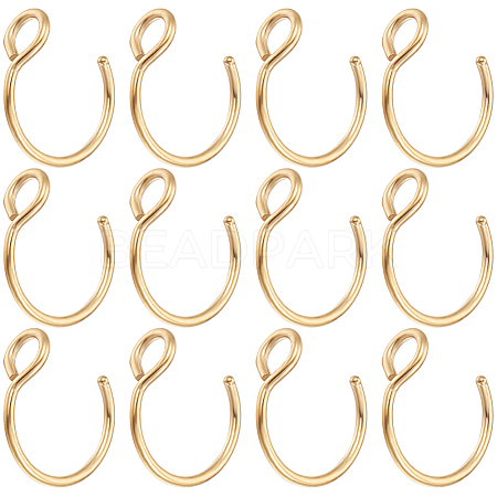 30Pcs 304 Stainless Steel Clip on Nose Ring Findings STAS-BBC0003-95G-1