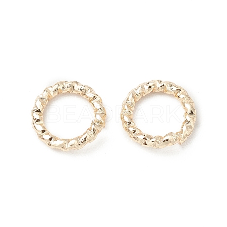 Brass Twisted Open Jump Rings X-KK-WH0060-02B-G-1