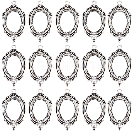 SUNNYCLUE 30Pcs Alloy Pendant Cabochon Settings FIND-SC0009-22-1