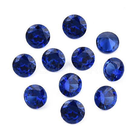 Diamond Shaped Cubic Zirconia Pointed Back Cabochons ZIRC-R004-8mm-06-1