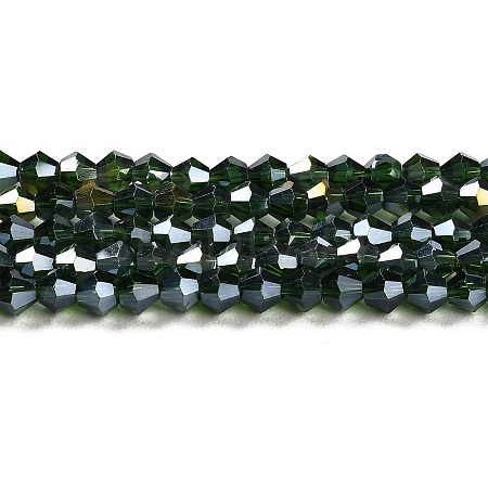 Transparent Electroplate Glass Beads Strands EGLA-A039-T6mm-B25-1