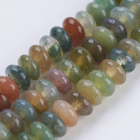 Natural Indian Agate Beads Strands G-P354-14B-4x2mm-1