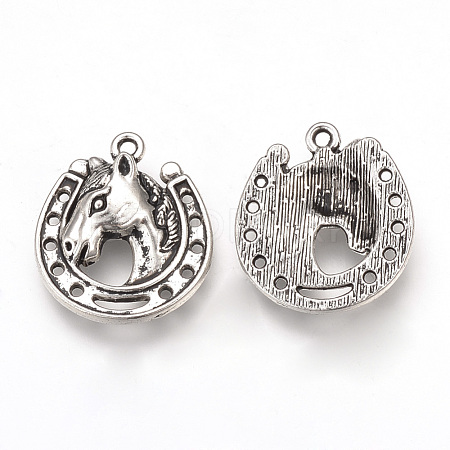 Tibetan Style Alloy Pendants X-TIBEP-T002-42AS-RS-1