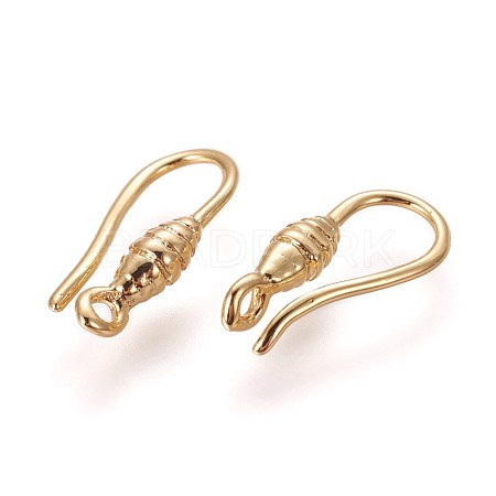 Brass Earring Hooks KK-L177-30G-1