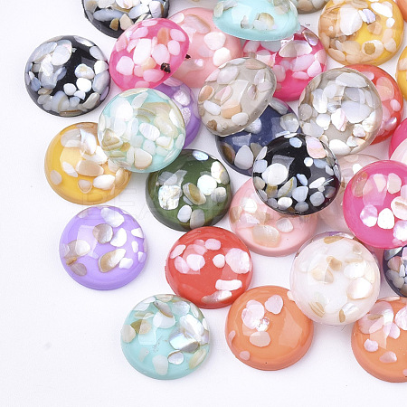 Translucent Resin Cabochons RESI-S364-44A-M-1