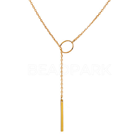 Alloy Ring & Stick Lariat Necklaces for Women WG56D22-01-1