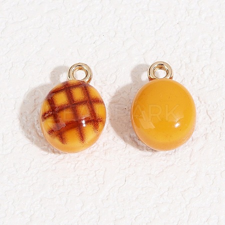 Pineapple Bun Alloy Enamel Charms LS-ENAM-P264-01A-G-1