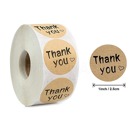 Paper Round Shape with Thank You Stickers PW-WG16611-02-1