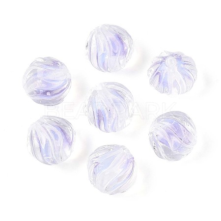 Textured Inner Flower Handmade Lampwork Beads LAMP-T024-07E-1