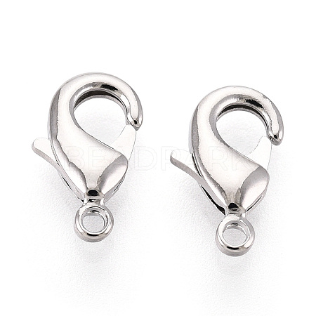 Brass Lobster Claw Clasps KK-YW0004-01B-P-1