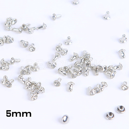 Brass Rhinestone Rivets KK-WH0035-13A-1
