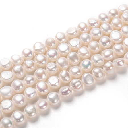 Natural Cultured Freshwater Pearl Beads Strands PEAR-L033-53-1