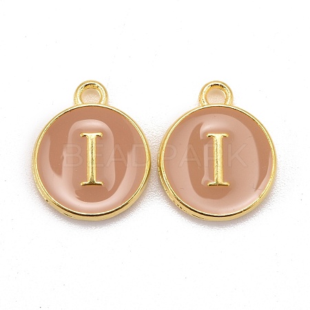 Golden Plated Alloy Enamel Charms ENAM-S118-06I-1