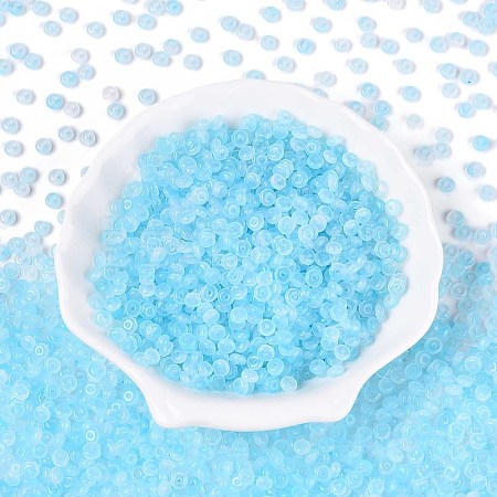 Baking Paint Glass Seed Beads GLAA-T023-43E-1