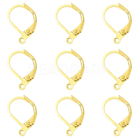 100Pcs Brass Leverback Earring Findings KK-YW0003-37G-1