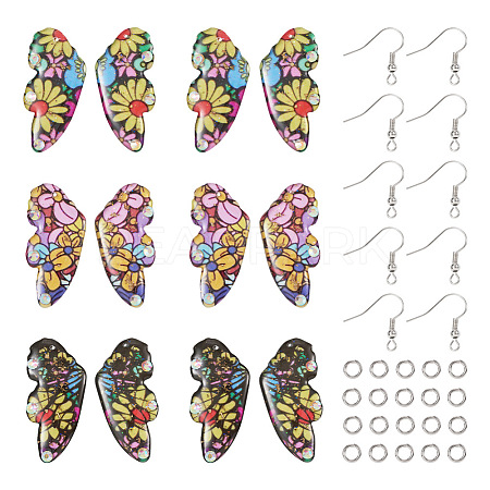 DIY Butterfly Wing Earring Making Kit RESI-TA0002-18-1