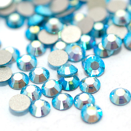Glass Flat Back Rhinestone RGLA-C002-SS16-202AB-1