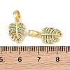 Brass Micro Pave Sky Blue Cubic Zirconia Charms CU-CBAA571-03G-3
