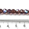 Electroplate Transparent Glass Beads Strands EGLA-A035-T6mm-L13-4