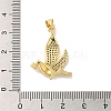 Rack Plating Brass Micro Pave Clear Cubic Zirconia Pendants KK-C047-20C-G-3