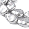 Electroplate Opaque Glass Imitation Pearl Strands EGLA-D302-02B-3
