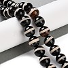 Natural Tibetan Striped Pattern dZi Agate Beads Strands G-B084-A04-01-2