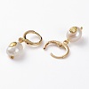 Brass Huggie Hoop Earrings EJEW-JE04433-3