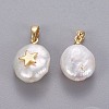 Natural Cultured Freshwater Pearl Pendants KK-L187-09G-2