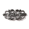 Zinc Alloy Smoked Topaz Rhinestone Snap Lock Clasps FIND-WH0008-20B-2