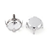 201 Stainless Steel Sew on Prong Settings STAS-T032-01-12mm-P-2