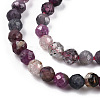 Natural Red Corundum/Ruby and Sapphire Beads Strands X-G-S361-2.5mm-013-2