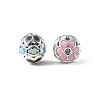 Brass & Alloy & Rhinestone Enamel Beads RB-CBA973B-11A-P-2