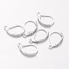 Brass Leverback Earring Findings KK-H670-N-NF-1