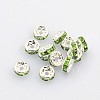Brass Grade A Rhinestone Spacer Beads RSB035NF-10-1