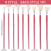9Pcs Sector Painting Brush AJEW-GF0004-56-2