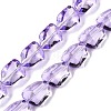 Electroplate Glass Beads Strands EGLA-N012-05B-1