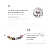 160Pcs 8 Colors Alloy Rhinestone Beads FIND-CW0001-11-4