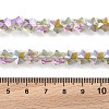 Electroplate Transparent Glass Beads Strands EGLA-U004-03A-HP05-4