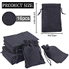 Polyester Imitation Burlap Packing Pouches Drawstring Bags ABAG-BBC0001-02B-02-2